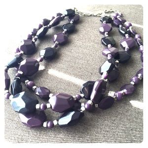 Purple chunky necklace