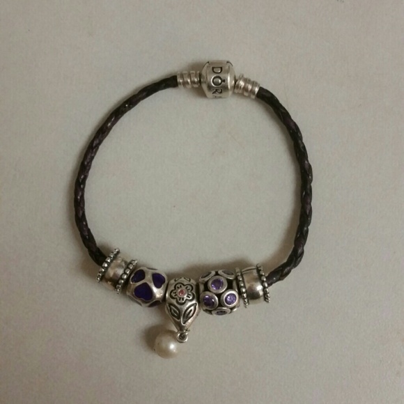 Purple hearts charm