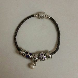 Purple hearts charm