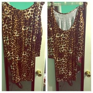 Cheetah print maxi dress