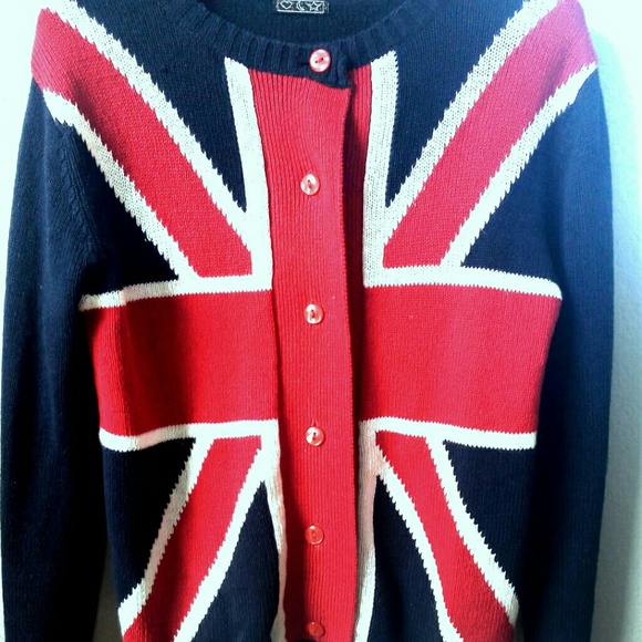 🇬🇧. U.K Cardigan vintage.90's.  Tea time cardi:)