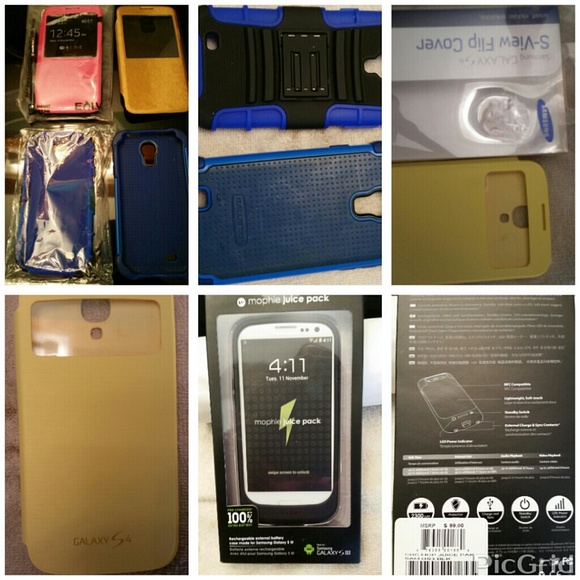 Galaxy 4, & 5 cases. 1 Mophie Charger case for G-3