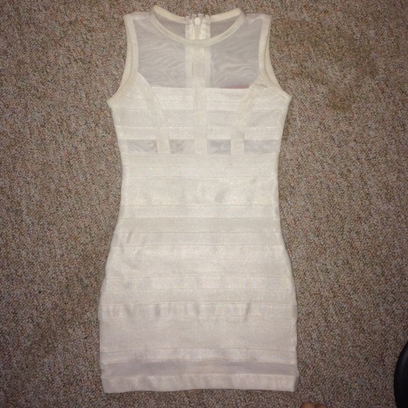 Nasty Gal white bandage dress