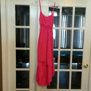 Pink high low dress