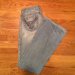 Bebe "Kayla" low rise Flare leg size 27