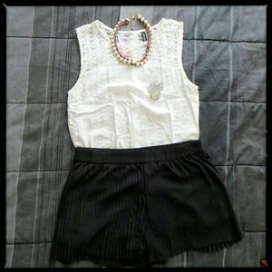 H&M sleeveless see through lace back top