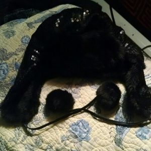Black sparkly hat