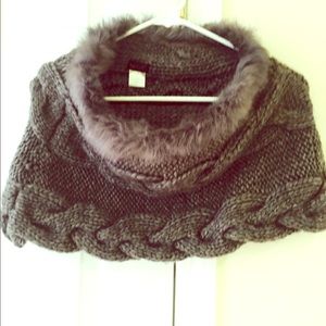 Cute furry shawl infinity scarf