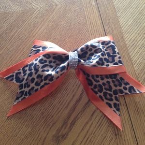 Cheetah orange bow