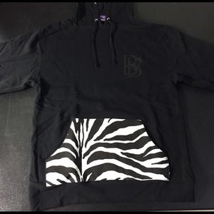 Rare 50 made. Ben baller Jugrnot zebra hoodie sz M