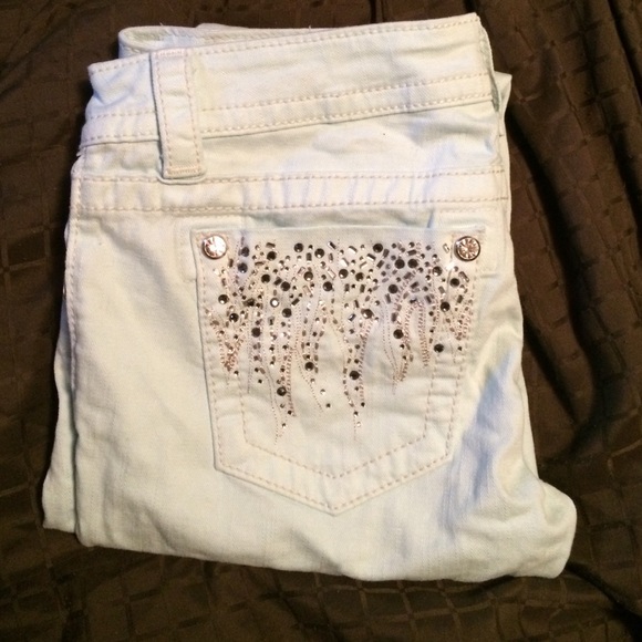 Miss Me mint colored size 27 skinny jean worn once