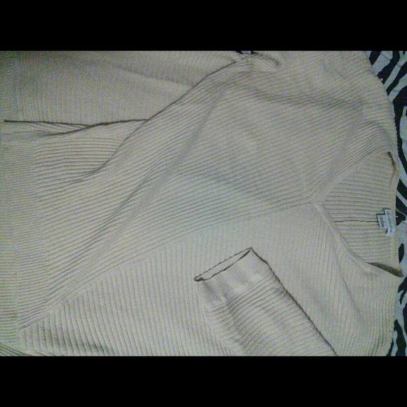 Tan cross front sweater