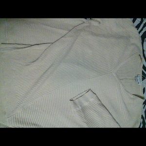 Tan cross front sweater