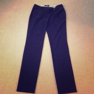 Black straight leg work slacks