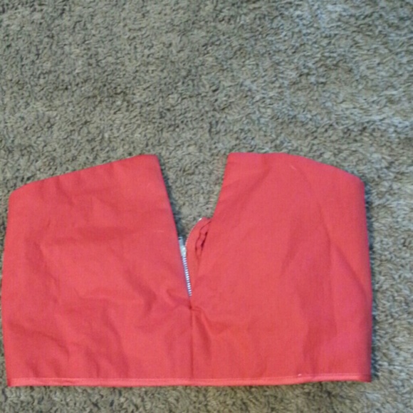 Red crop top