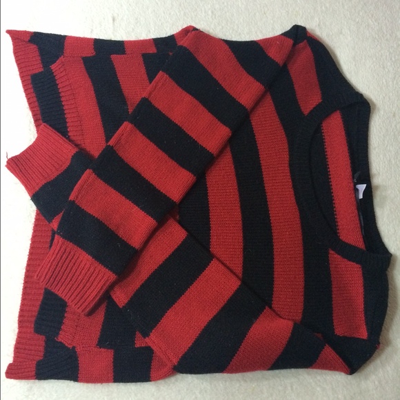 Red and black striped H&M sweater!