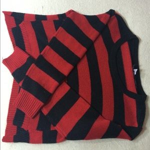 Red and black striped H&M sweater!