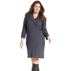 Calvin Klein cable-knit sweater Dress!