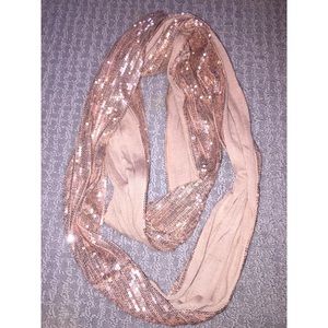 Cute, gold sequined scarf from Express