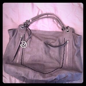 Large grey hobo bag