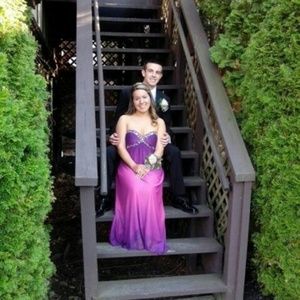 Pink & Purple Ombre Prom Dress