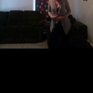 Gray long sleeve coverup