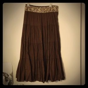 Brown broom skirt