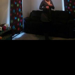 Gray long sleeve dress