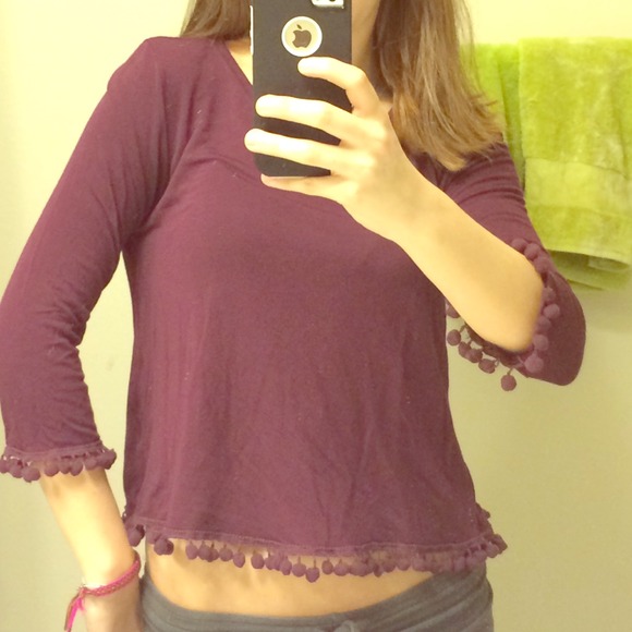 Plum pom Pom shirt
