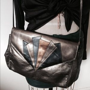 Metallic vintage handbag