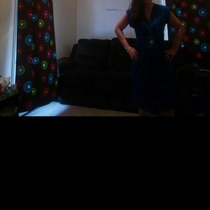 Gorgeous vintage classy chic blue dress