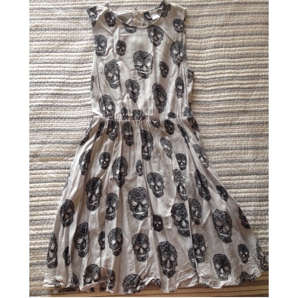 high neck skull dress
