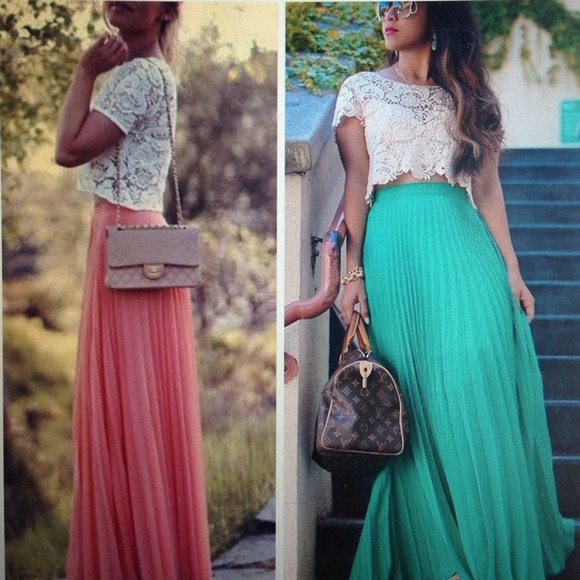 **Bundle for two pleated chiffon maxi skirt