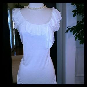 Cream Ruffle Collar top