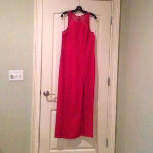 Red evening gown