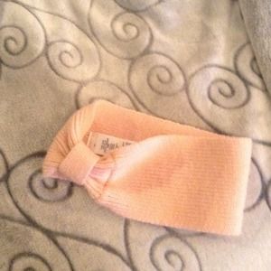 Pink winter headband scarf