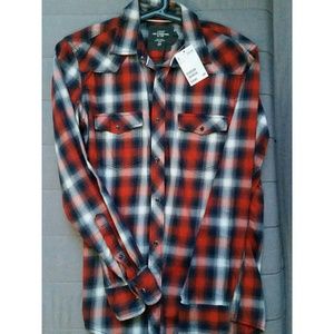 MENS Red, white, and blue flannel
