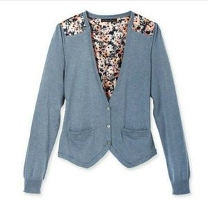 Banana Republic silk floral cardigan M