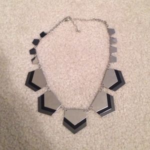 Black and Silver Express Statement Necklace