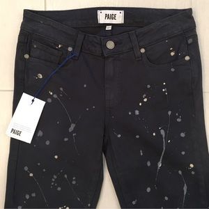 NWT Paige Verdugo Ankle Skinny Paint Splatter Jean