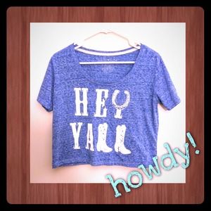 NWT Hey Y'all crop top