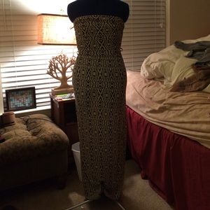 maxi Aztec strapless dress from forever 21