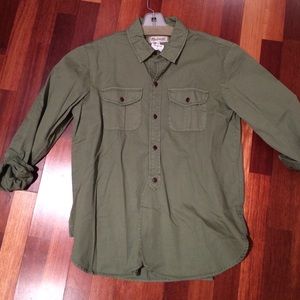 NWT Madewell cargo workshirt in sea grass color