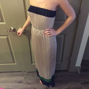 Nude maxi dress