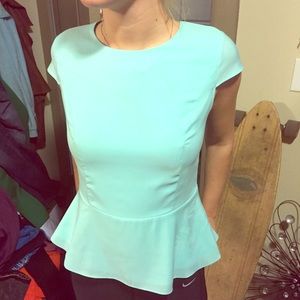 Aqua peplum top