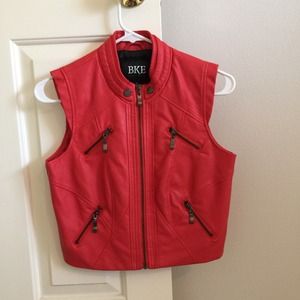 Faux leather Red BKE vest
