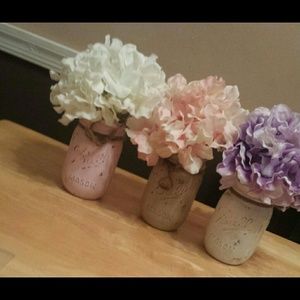 Hand painted mason jars