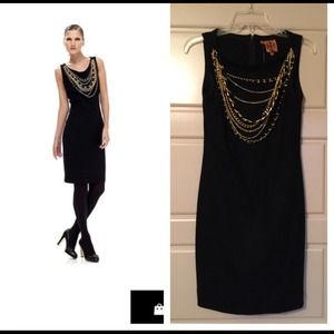 Tory Burch "Nova" chain dress. Black, size XS.