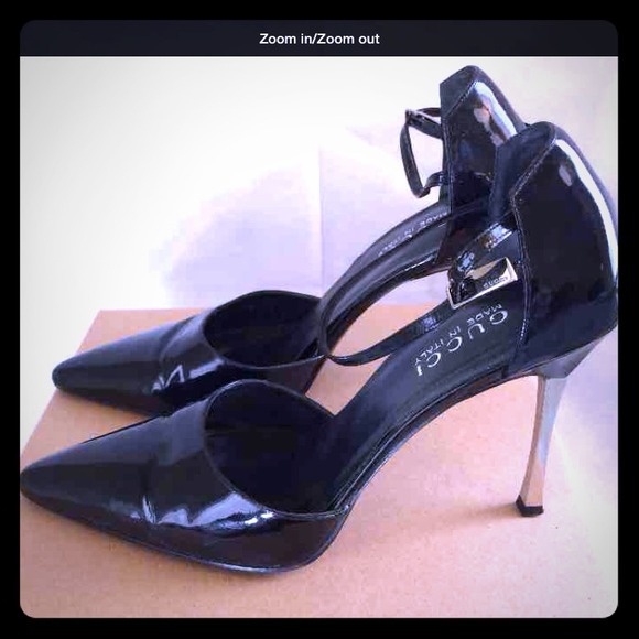Authentic Gucci Black Ankle Strap heels