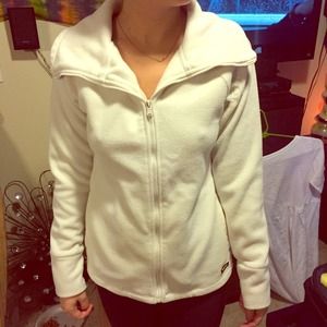 White front zip fleece